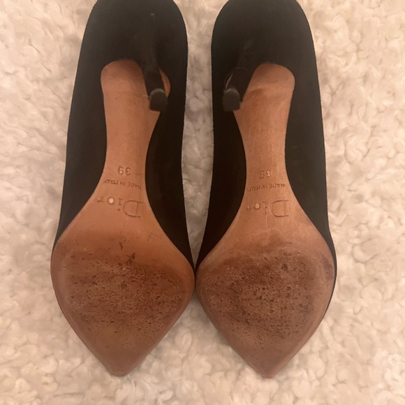 Christian Dior Suede Black Pump Heels size 39/US 9 - Picture 5 of 13